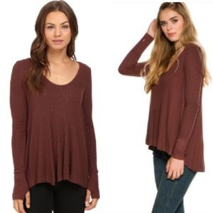 ☾ Free People Malibu Thermal Brown M